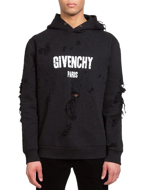 givenchy oversized hooded sweatshirt w logo|givenchy sweatshirt men.